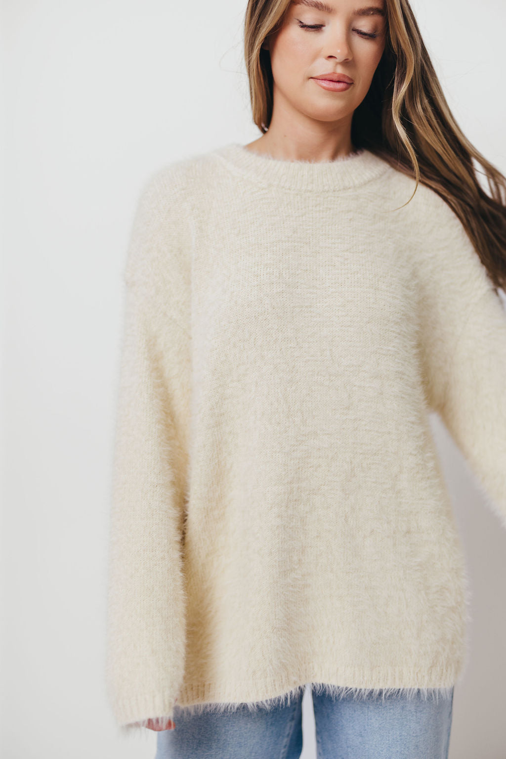 Jane Pullover Sweater in Cream