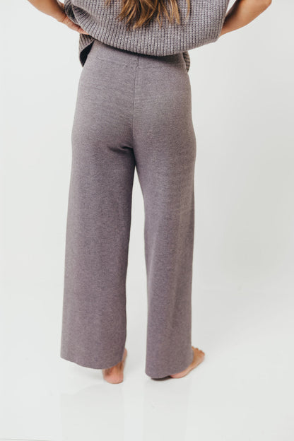 Hilaria Turtle Neck Sweater Top and Pants Set in Charcoal