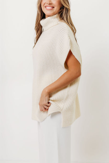 Hilaria Turtle Neck Sweater Top and Pants Set in Off White