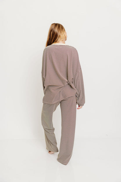 Naomi Oversized Fleece Top in Brown (Restocking in Fall)