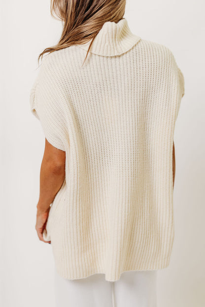 Hilaria Turtle Neck Sweater Top and Pants Set in Off White