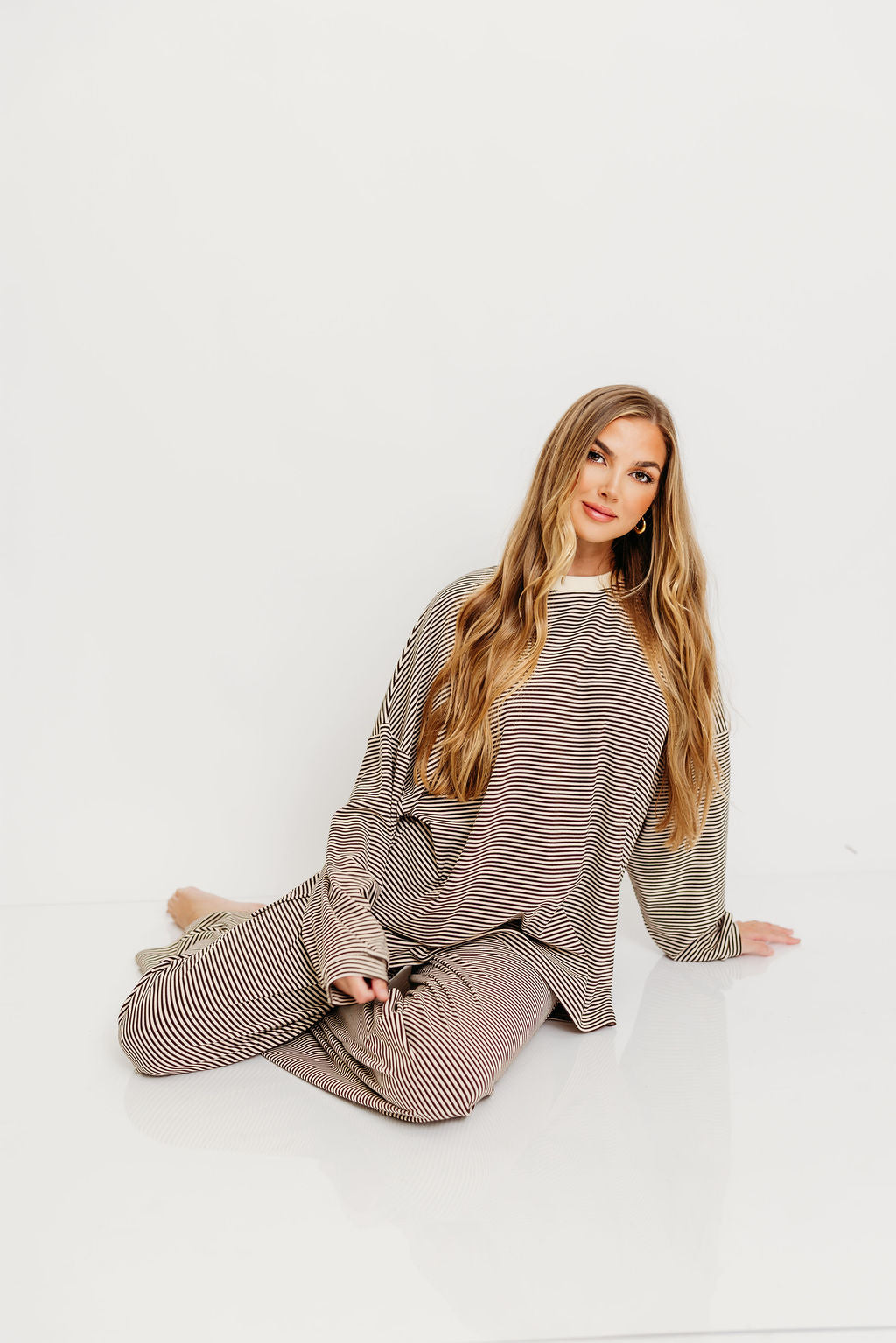 Naomi Oversized Fleece Top in Brown (Restocking in Fall)