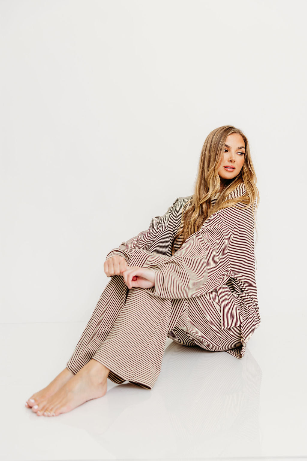 Naomi Oversized Fleece Top in Brown (Restocking in Fall)