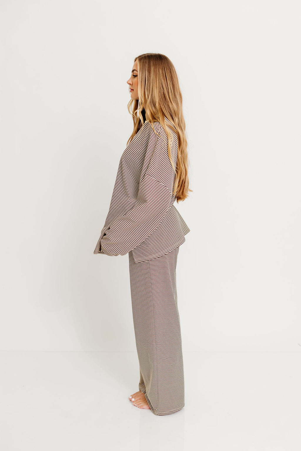 Naomi Oversized Fleece Top in Brown (Restocking in Fall)