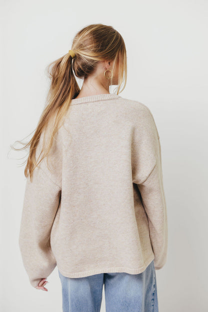 Hartford Cardigan Top in Oatmeal