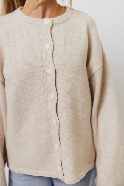 Hartford Cardigan Top in Oatmeal