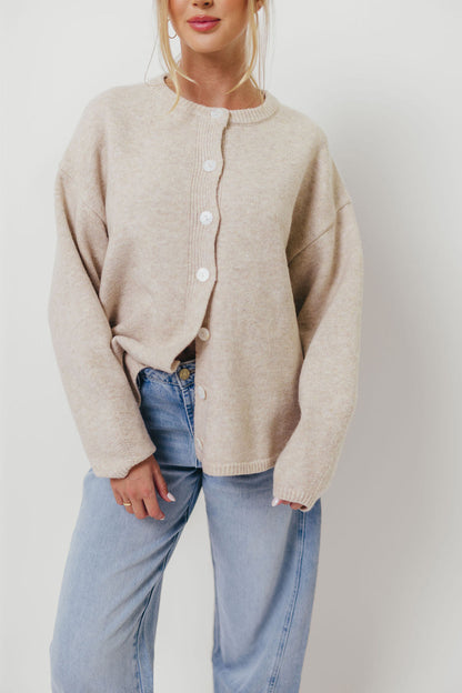 Hartford Cardigan Top in Oatmeal