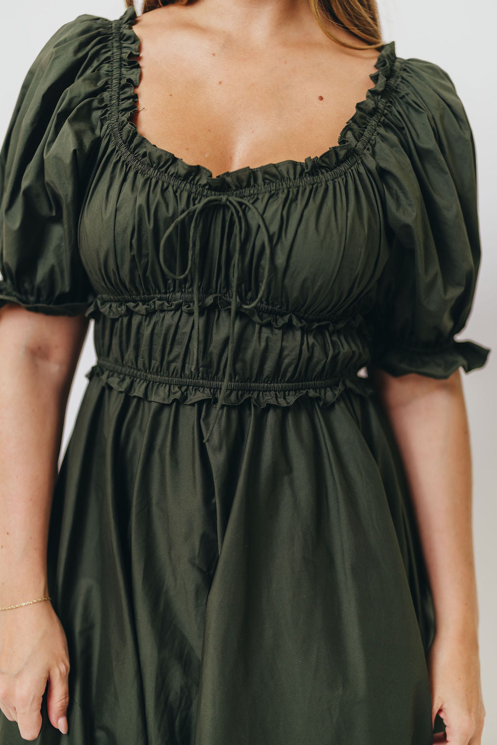 Sydnee Cotton Maxi Dress in Evergreen - Bump Friendly - Restocking in Nov
