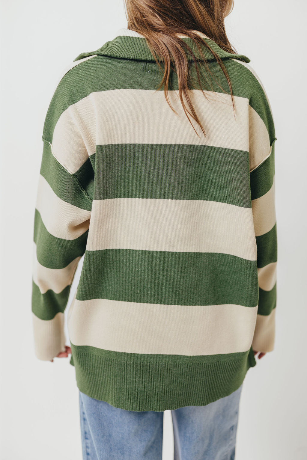 Fontaine Pullover in Green Ivory