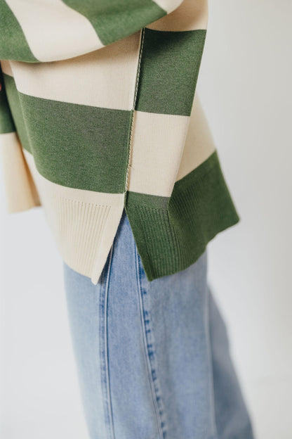 Fontaine Pullover in Green Ivory