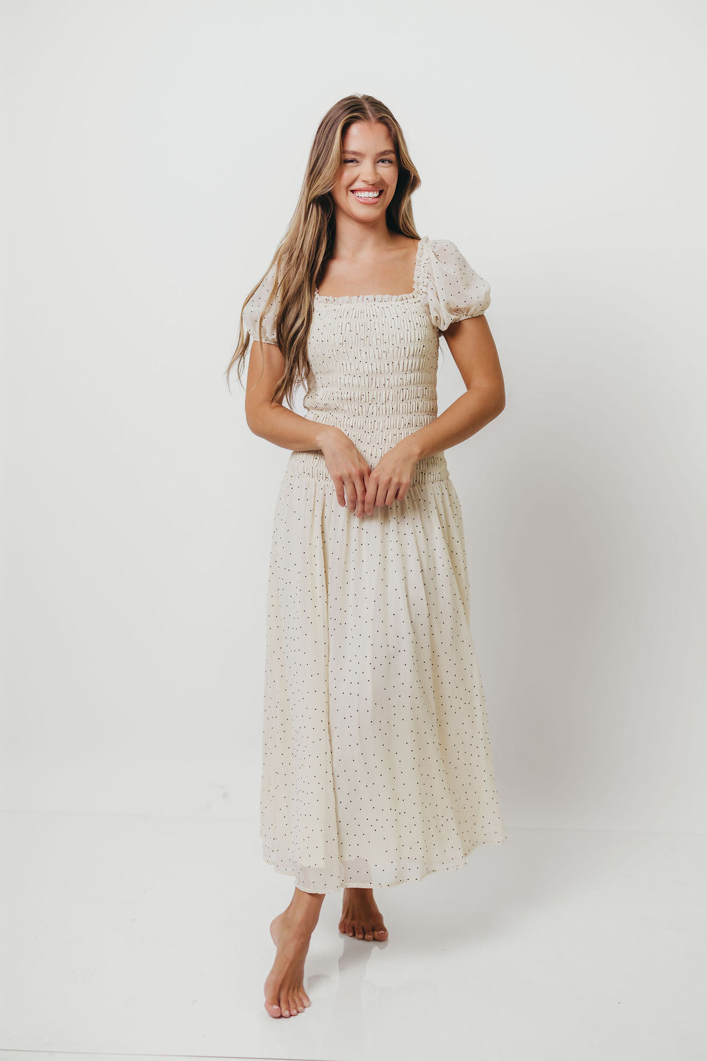 June Bell Maxi Dress in Cream