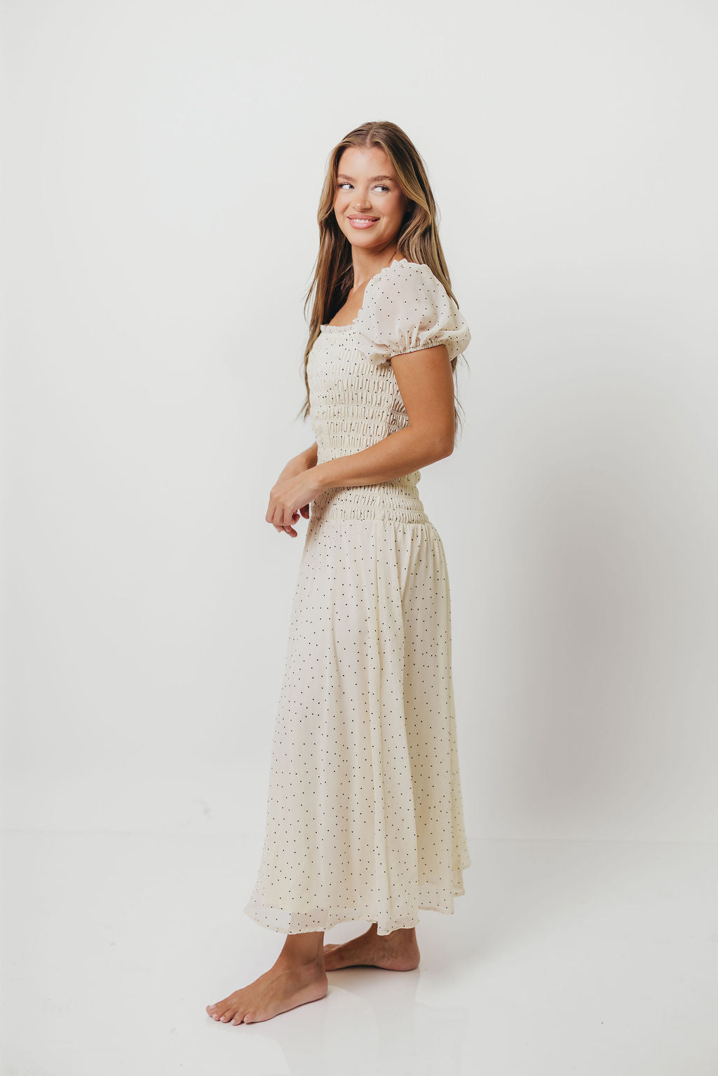 June Bell Maxi Dress in Cream