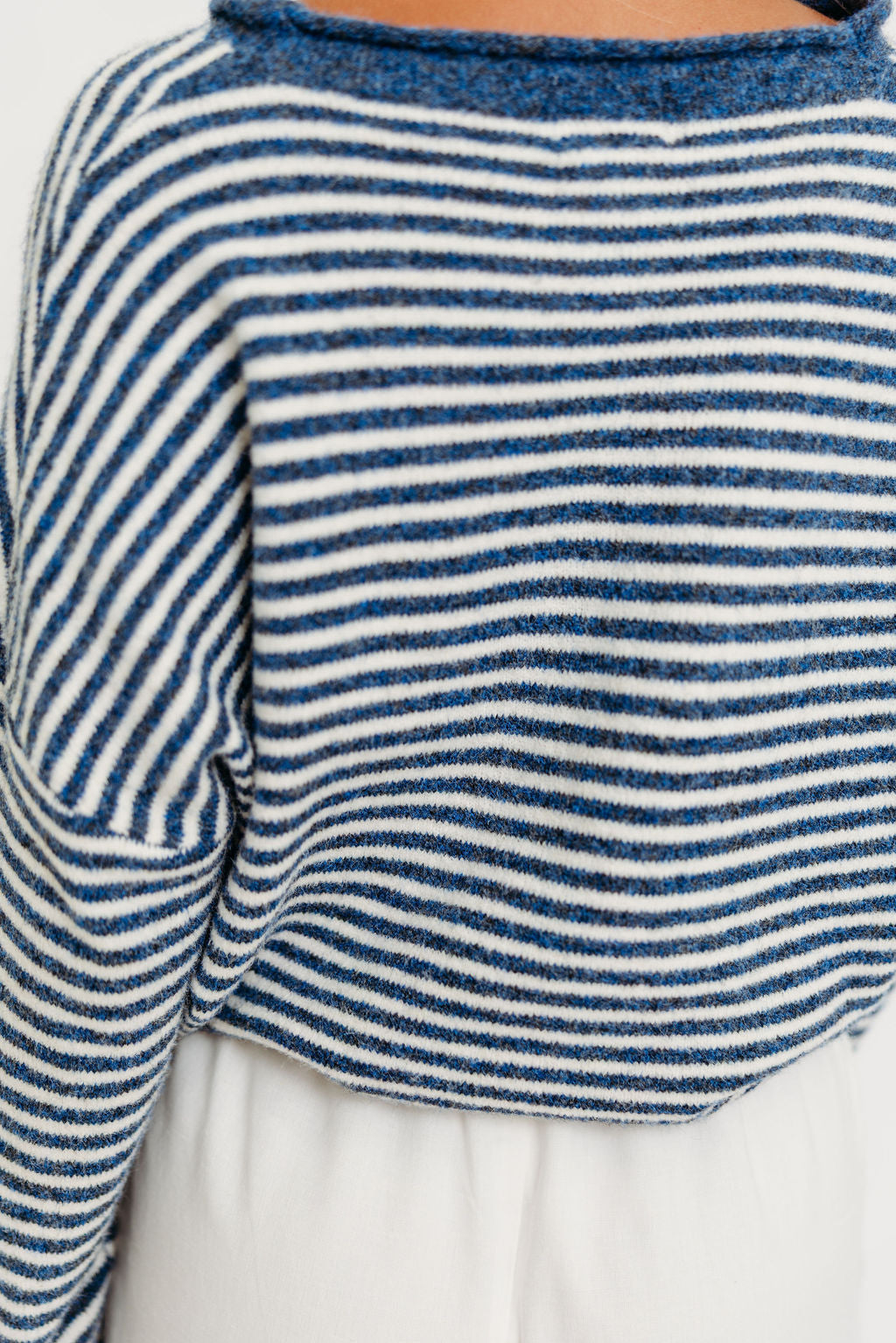 Piper Mini Stripes Cardigan in Denim