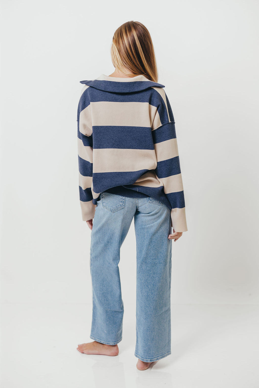 Fontaine Pullover in Navy Cream