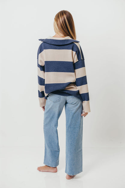 Fontaine Pullover in Navy Cream