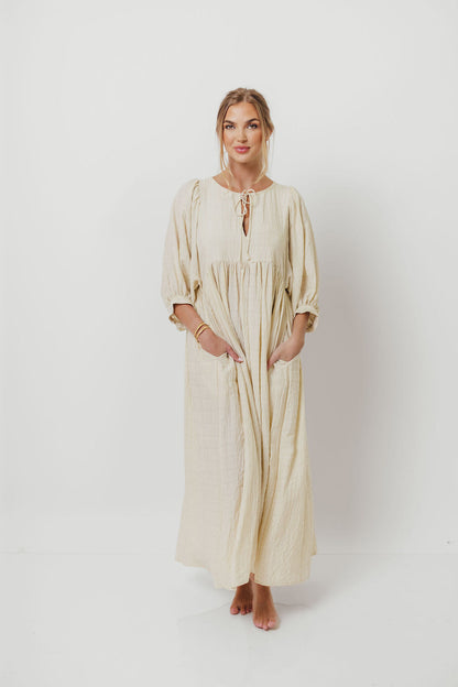 Nadia Soft Horizon Maxi Dress in Natural