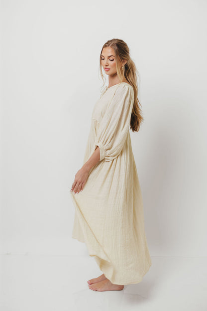 Nadia Soft Horizon Maxi Dress in Natural