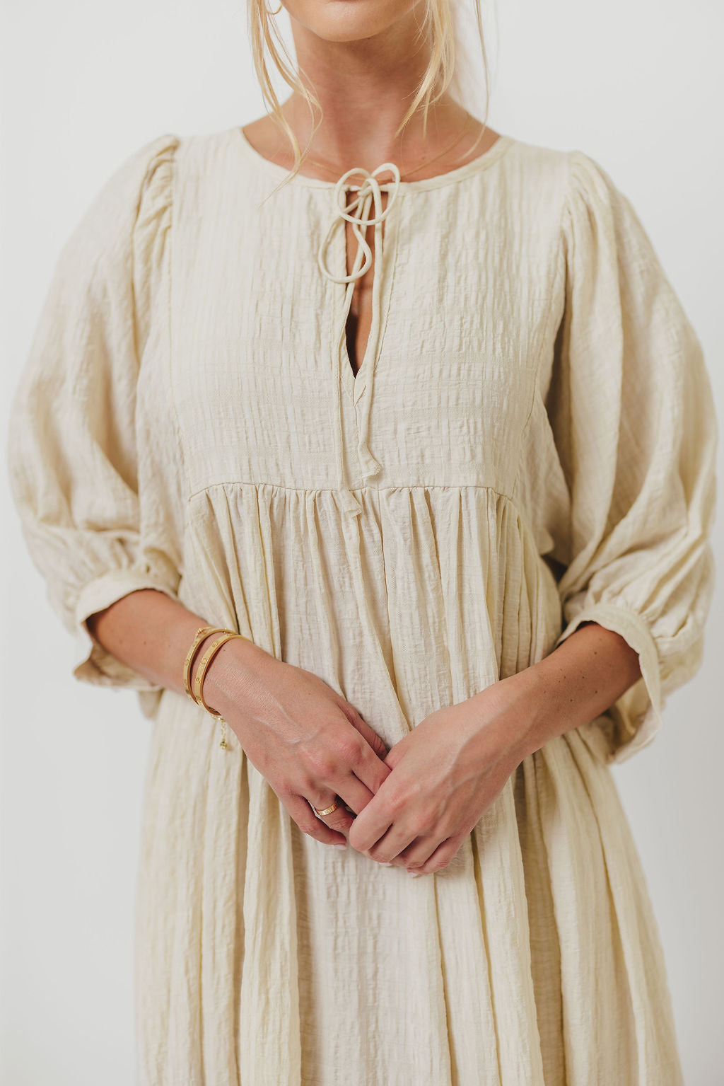 Nadia Soft Horizon Maxi Dress in Natural