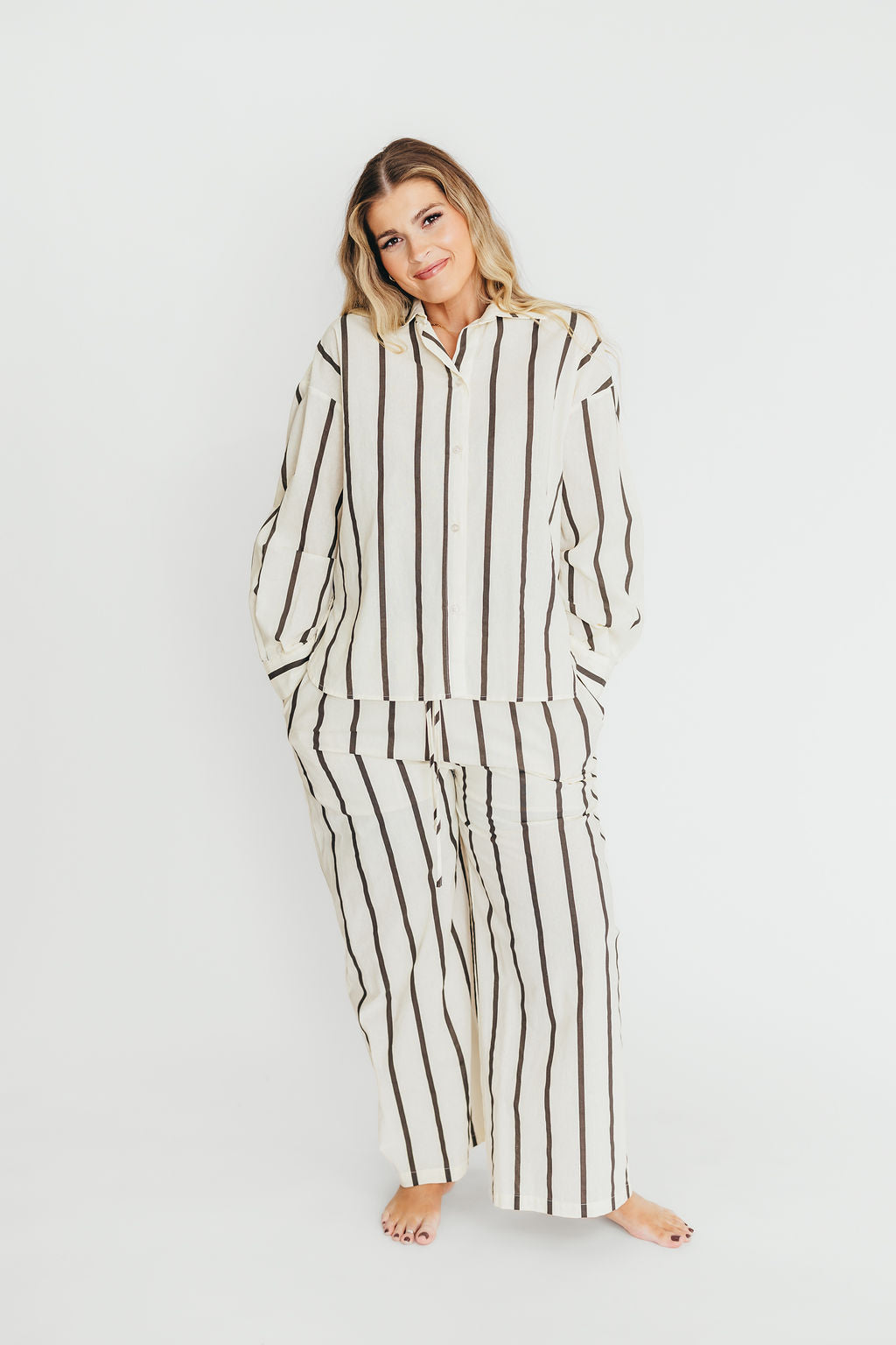 Rowan Pants in Black Stripe