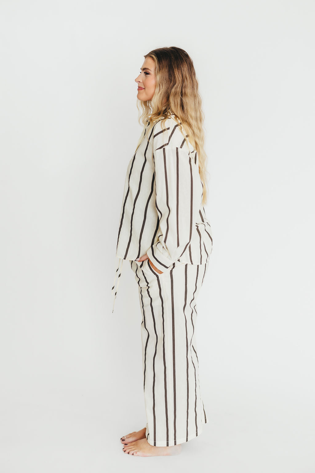 Rowan Pants in Black Stripe