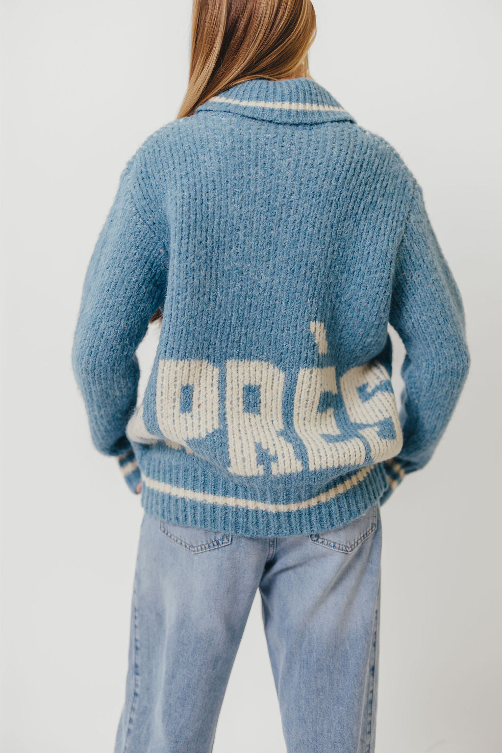 Apres Zip-Up Sweater in French Blue