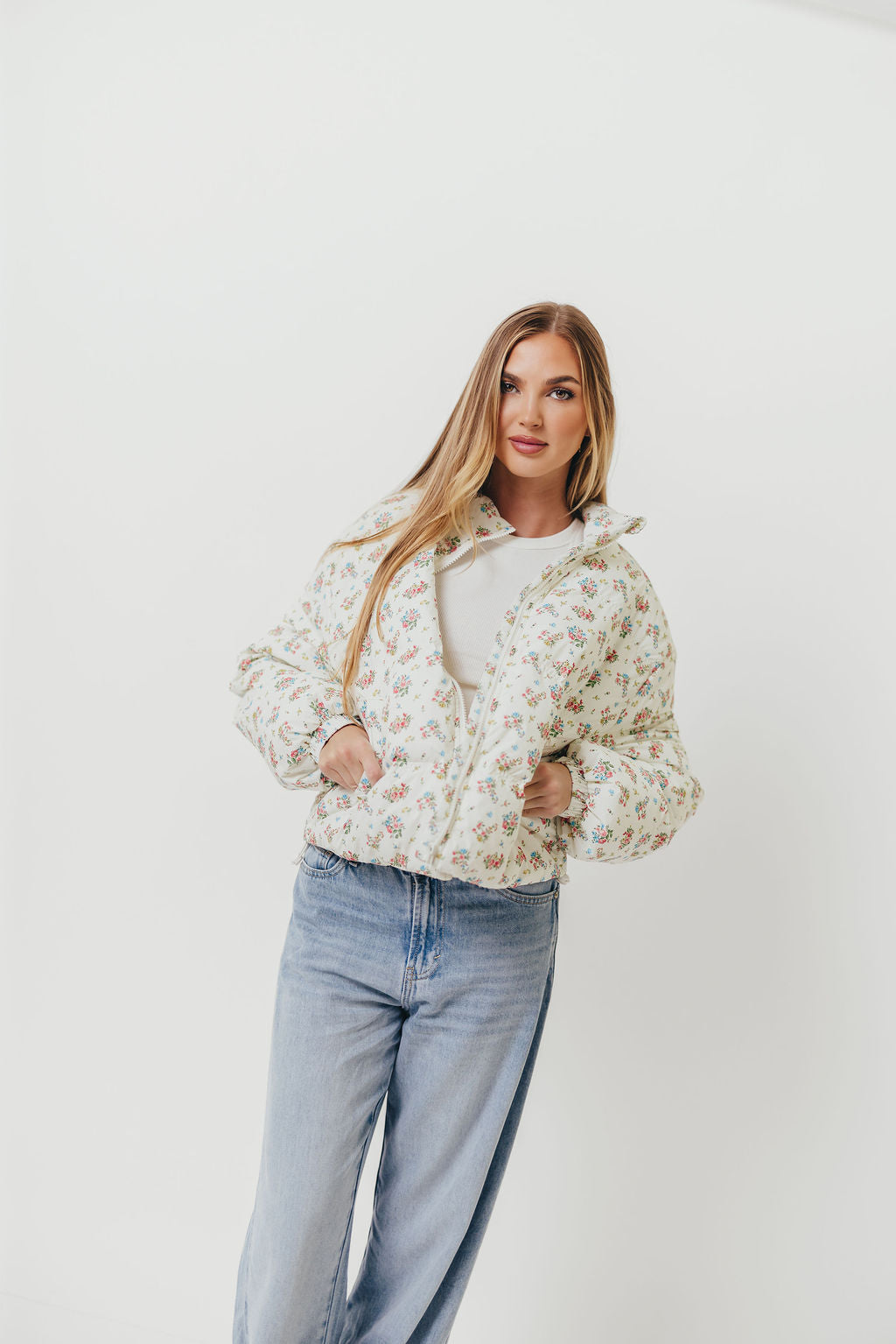 Emmalee Puff Jacket in Floral