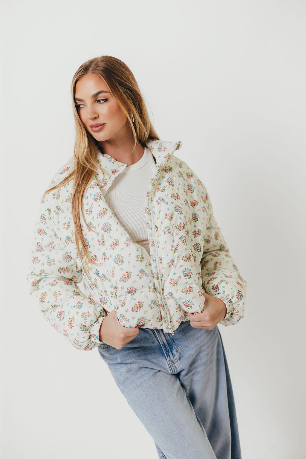 Emmalee Puff Jacket in Floral