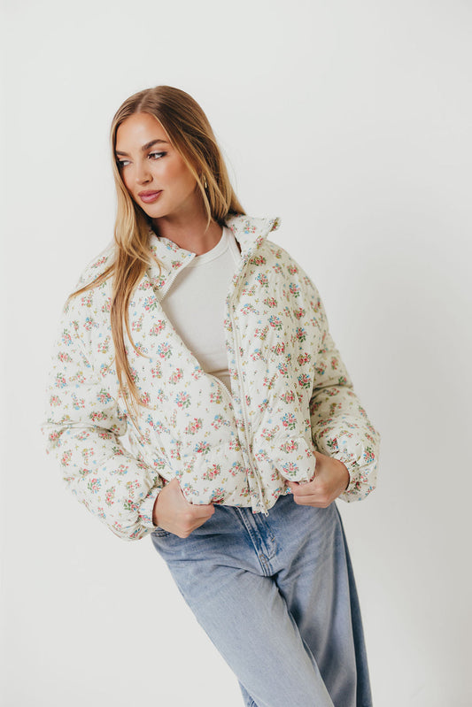 Emmalee Puff Jacket in Floral