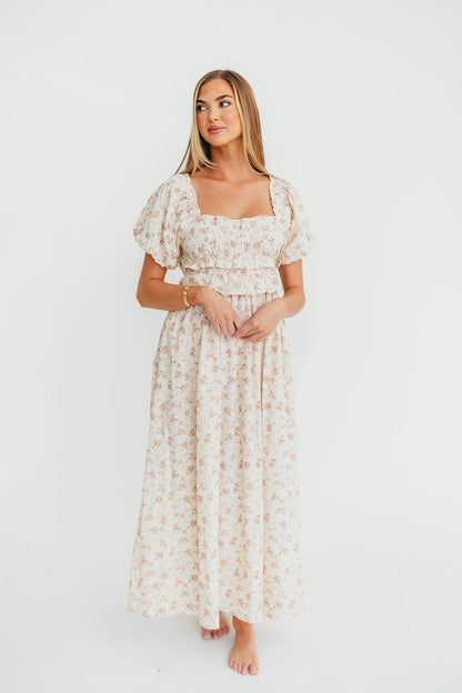 Finley 100% Cotton Peplum Midi Dress in Petal Pink - Bump & Nursing Friendly