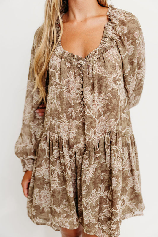 Rylon Romper in Olive Brown