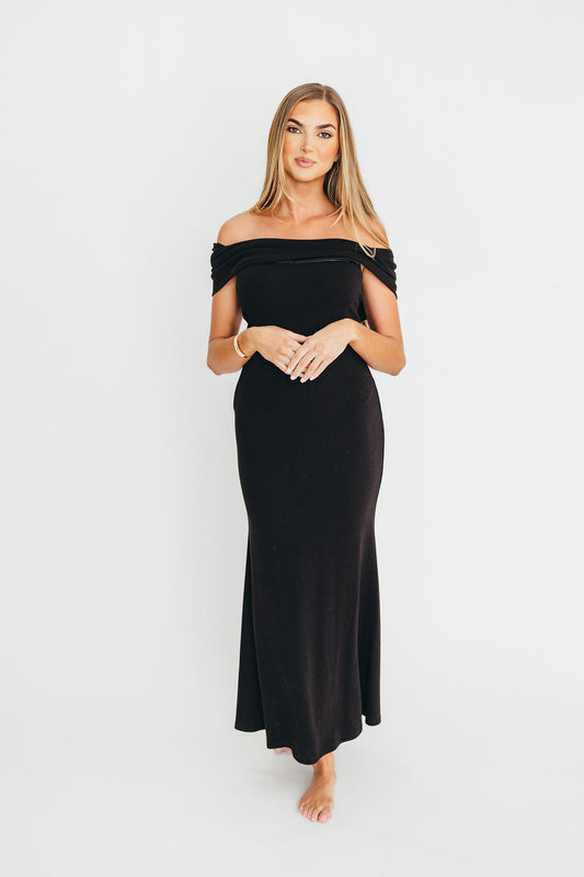 Monroe Maxi Dress in Black - Bump Friendly