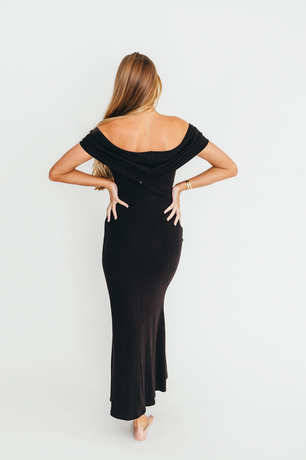 Monroe Maxi Dress in Black - Bump Friendly