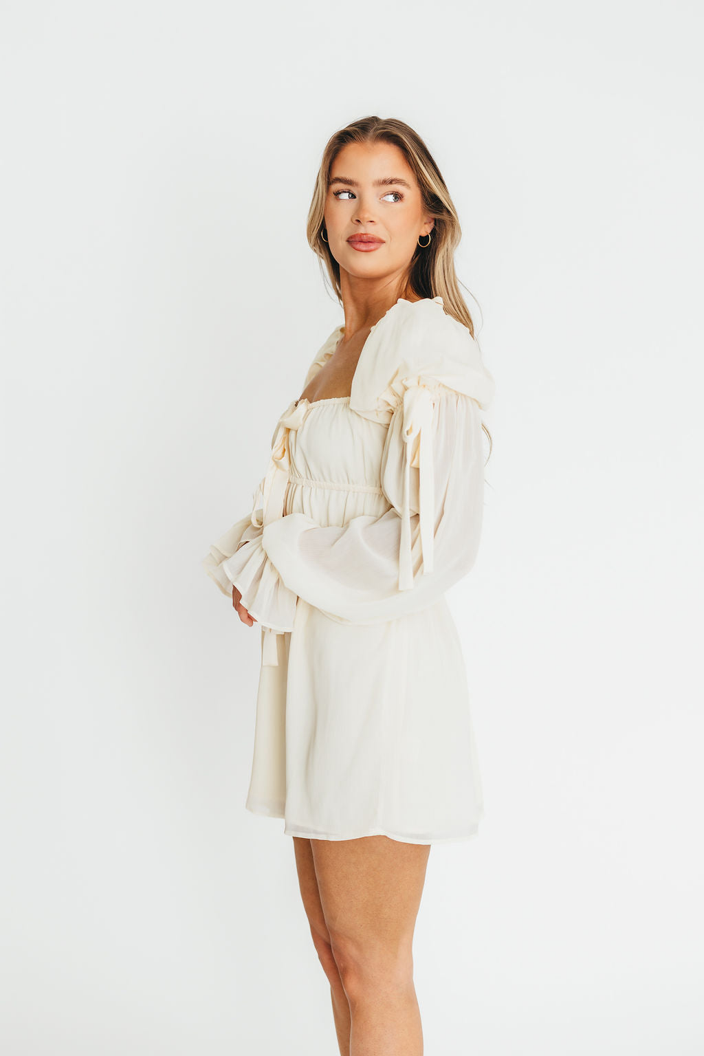 Macbeth Mini Dress in Cream
