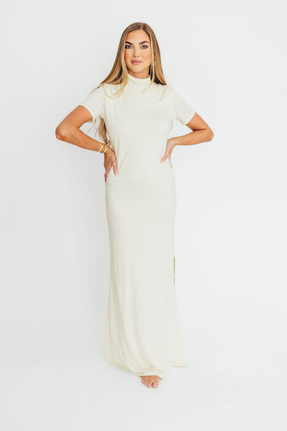 Ellis Maxi Dress in Ivory - Bump Friendly