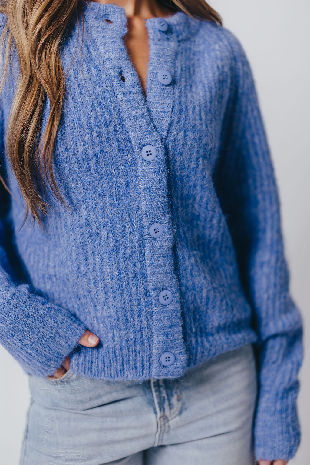 Jacques Cardigan Top in Cobalt Blue