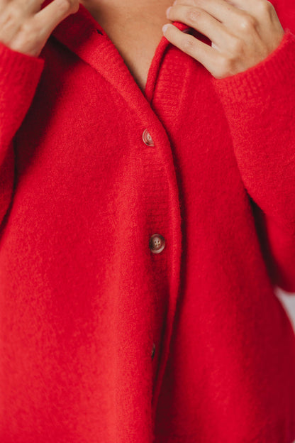 Kyla Cardigan Sweater in Poppy