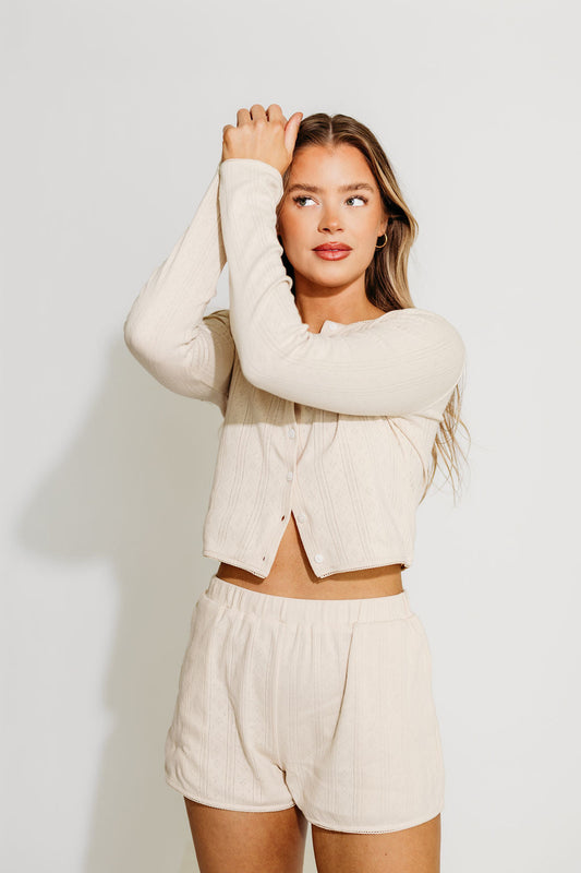 Andie Pointelle Short in Cream