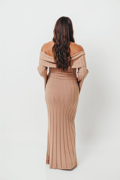 Evella Maxi Dress in Stone - Bump Friendly