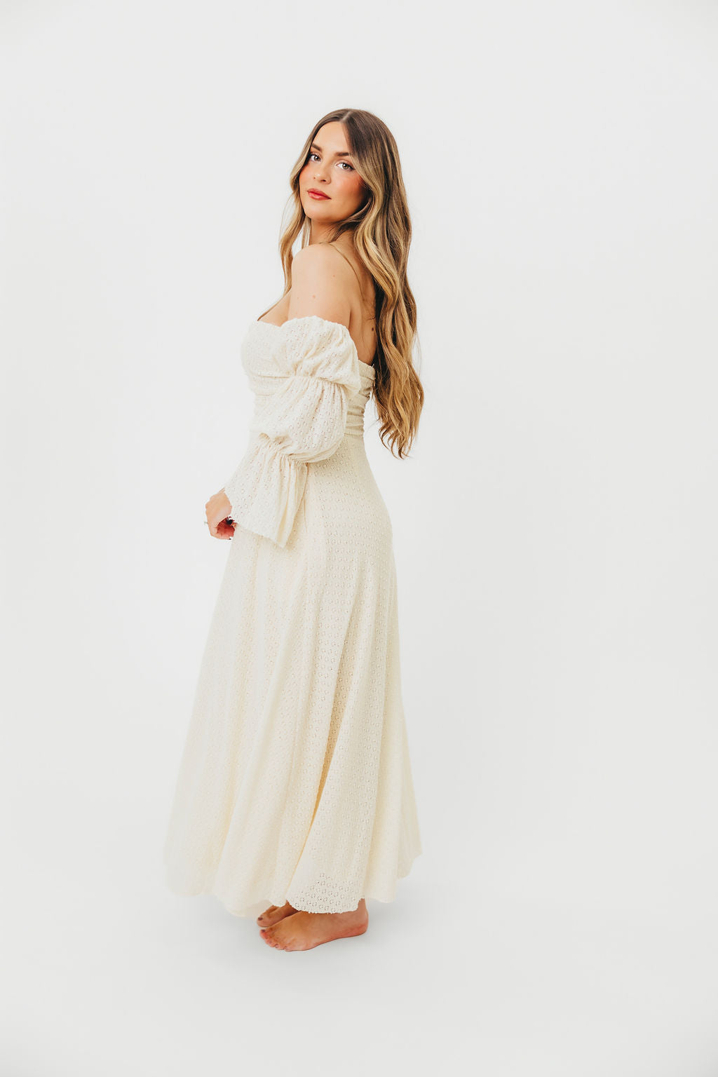 Corrine Tiered Sleeve Maxi Dress with Pockets in Butter Yellow - Bump Friendly