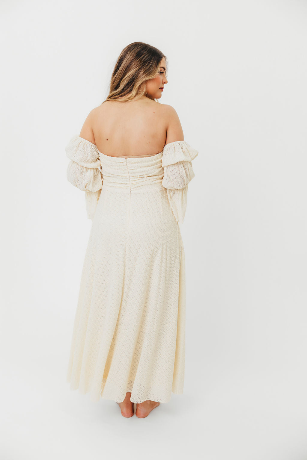 Corrine Tiered Sleeve Maxi Dress with Pockets in Butter Yellow - Bump Friendly