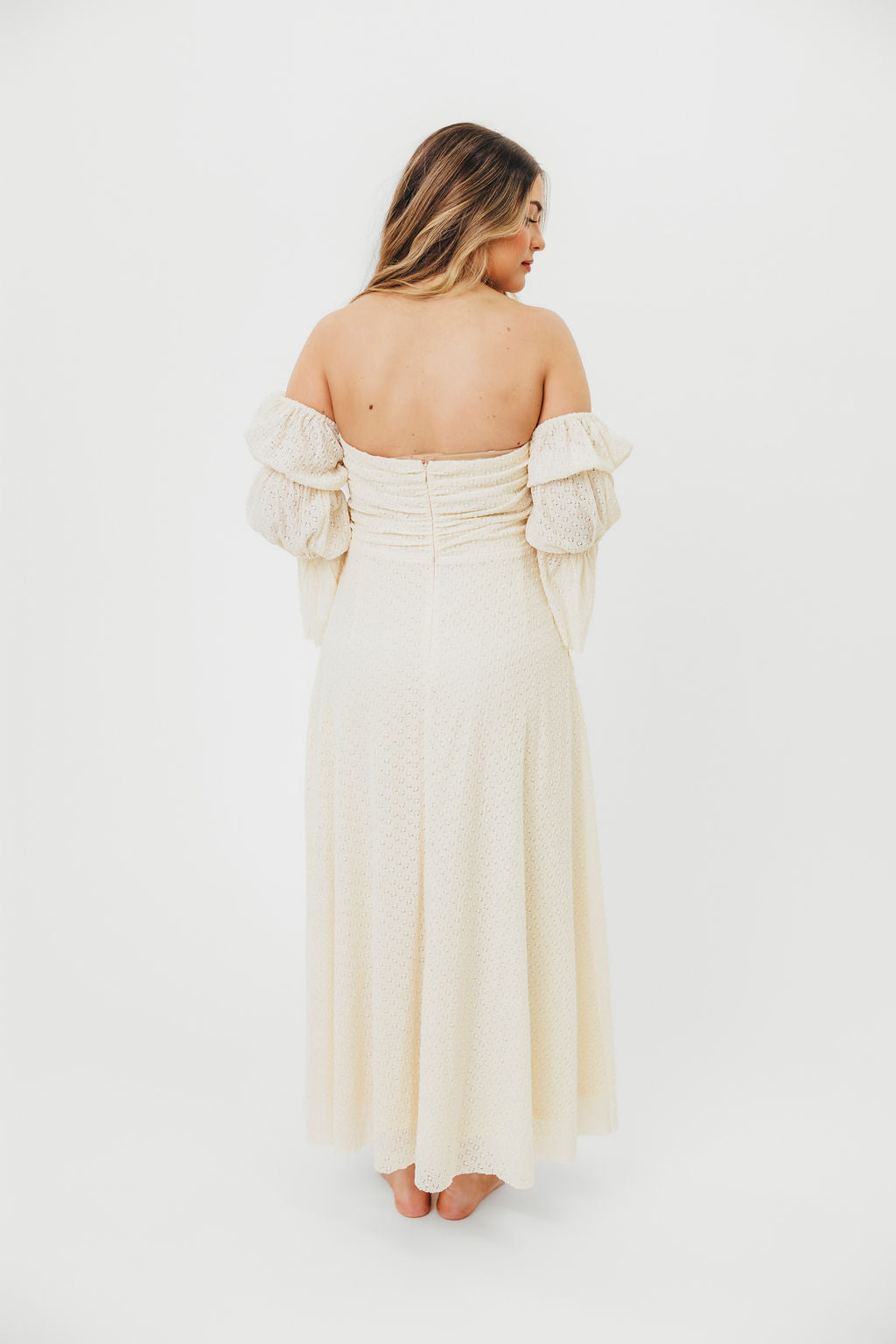 Corrine Tiered Sleeve Maxi Dress with Pockets in Butter Yellow - Bump Friendly
