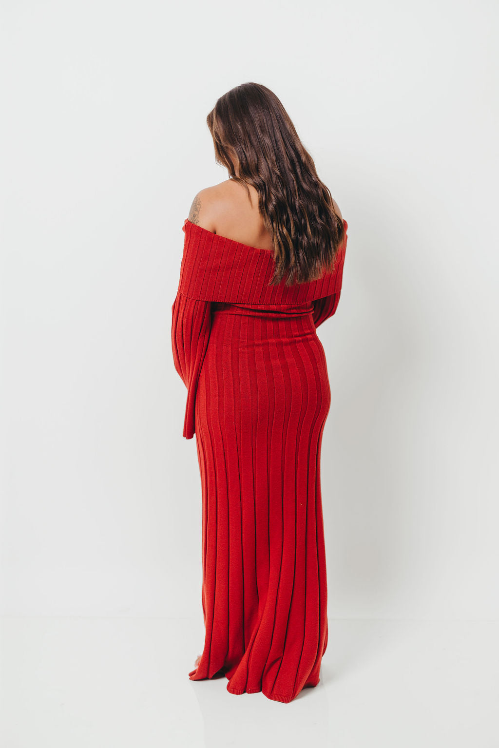 Evella Maxi Dress in Red - Bump Friendly