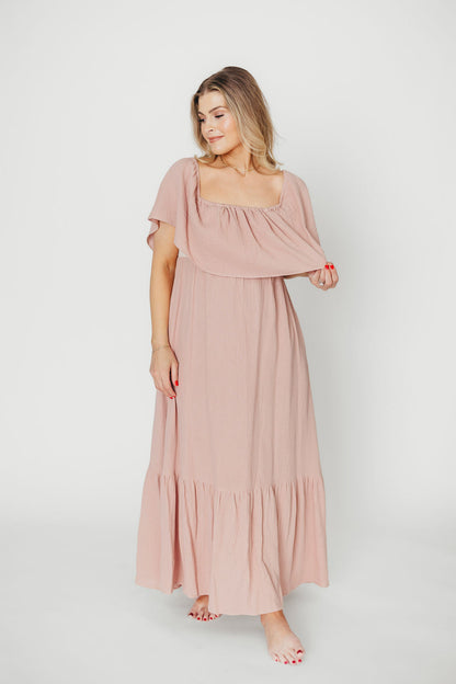 Josie 100% Cotton Maxi Dress in Rose - Bump & Nursing Friendly