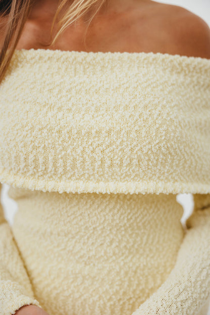Nora Knit Maxi Dress in Butter Yellow- Bump Friendly