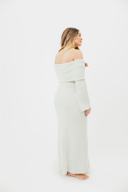 Nora Knit Maxi Dress in Seafoam- Bump Friendly