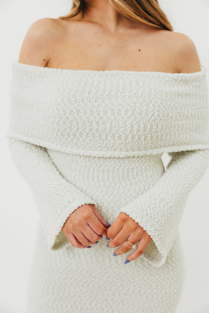 Nora Knit Maxi Dress in Seafoam- Bump Friendly