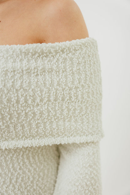 Nora Knit Maxi Dress in Seafoam- Bump Friendly