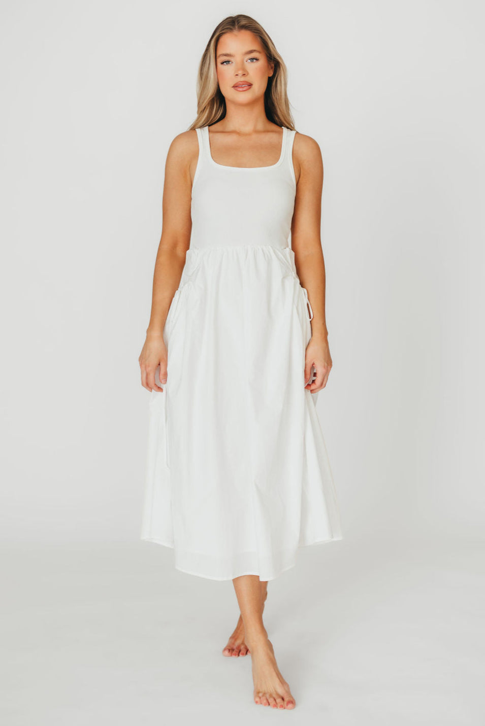 Lucca Midi Dress in Off-White