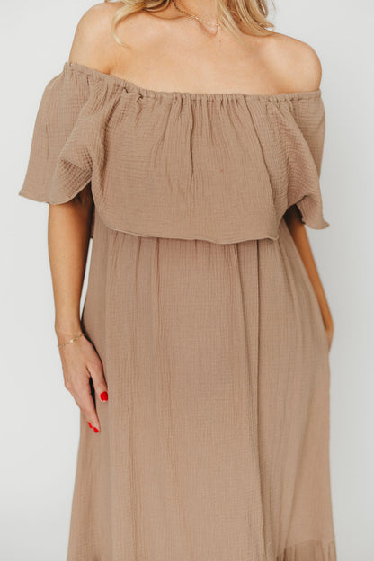 Josie 100% Cotton Maxi Dress in Dry Thyme - Bump & Nursing Friendly