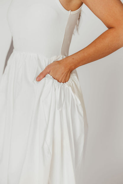 Lucca Midi Dress in Off-White